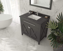 Load image into Gallery viewer, LAVIVA Vanity LAVIVA 313YG319-36E-BW Wimbledon - 36 - Espresso Cabinet + Black Wood Counter