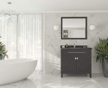 Load image into Gallery viewer, LAVIVA Vanity LAVIVA 313YG319-36E-BW Wimbledon - 36 - Espresso Cabinet + Black Wood Counter