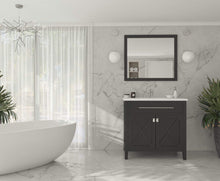 Load image into Gallery viewer, LAVIVA Vanity LAVIVA 313YG319-36E-MW Wimbledon - 36 - Espresso Cabinet + Matte White VIVA Stone Solid Surface Countertop