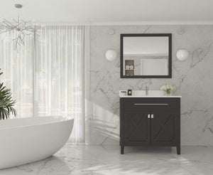 LAVIVA Vanity LAVIVA 313YG319-36E-WQ Wimbledon - 36 - Espresso Cabinet + White Quartz Counter