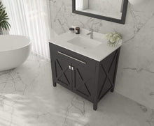 Load image into Gallery viewer, LAVIVA Vanity LAVIVA 313YG319-36E-WQ Wimbledon - 36 - Espresso Cabinet + White Quartz Counter
