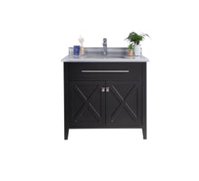 Load image into Gallery viewer, LAVIVA Vanity LAVIVA 313YG319-36E-WS Wimbledon - 36 - Espresso Cabinet + White Stripes Counter