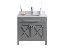 Load image into Gallery viewer, LAVIVA Vanity LAVIVA 313YG319-36G-WQ Wimbledon - 36 - Grey Cabinet + White Quartz Counter