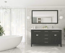 Load image into Gallery viewer, LAVIVA Vanity LAVIVA 313YG319-60E-MW Wimbledon - 60 - Espresso Cabinet + Matte White VIVA Stone Solid Surface Countertop