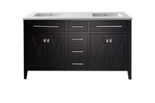 Load image into Gallery viewer, LAVIVA Vanity LAVIVA 313YG319-60E-MW Wimbledon - 60 - Espresso Cabinet + Matte White VIVA Stone Solid Surface Countertop