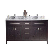 Load image into Gallery viewer, LAVIVA Vanity LAVIVA 313YG319-60E-WC Wimbledon - 60 - Espresso Cabinet + White Carrera Counter