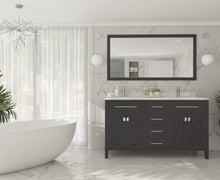 Load image into Gallery viewer, LAVIVA Vanity LAVIVA 313YG319-60E-WC Wimbledon - 60 - Espresso Cabinet + White Carrera Counter