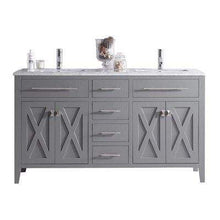 Load image into Gallery viewer, LAVIVA Vanity LAVIVA 313YG319-60G-WC Wimbledon - 60 - Grey Cabinet + White Carrera Counter