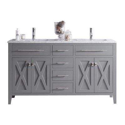 LAVIVA Vanity LAVIVA 313YG319-60G-WC Wimbledon - 60 - Grey Cabinet + White Carrera Counter