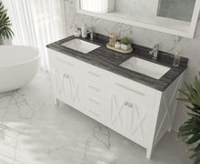 Load image into Gallery viewer, LAVIVA Vanity LAVIVA 313YG319-60W-BW Wimbledon - 60 - White Cabinet + Black Wood Counter