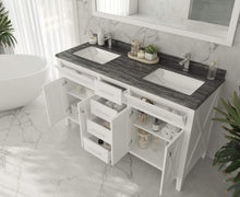 Load image into Gallery viewer, LAVIVA Vanity LAVIVA 313YG319-60W-BW Wimbledon - 60 - White Cabinet + Black Wood Counter