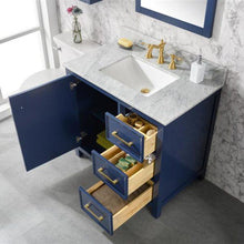 Load image into Gallery viewer, Legion Furniture Vanity Legion Furniture 36&quot; Blue Finish Sink Vanity Cabinet With Carrara White Top WLF2136-B