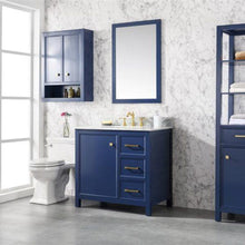 Load image into Gallery viewer, Legion Furniture Vanity Legion Furniture 36&quot; Blue Finish Sink Vanity Cabinet With Carrara White Top WLF2136-B