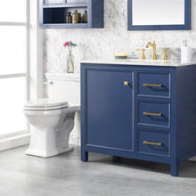 Load image into Gallery viewer, Legion Furniture Vanity Legion Furniture 36&quot; Blue Finish Sink Vanity Cabinet With Carrara White Top WLF2136-B