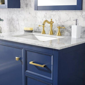 Legion Furniture Vanity Legion Furniture 36" Blue Finish Sink Vanity Cabinet With Carrara White Top WLF2136-B