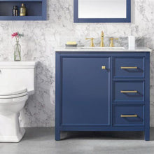 Load image into Gallery viewer, Legion Furniture Vanity Legion Furniture 36&quot; Blue Finish Sink Vanity Cabinet With Carrara White Top WLF2136-B