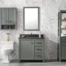 Load image into Gallery viewer, Legion Furniture Vanity Legion Furniture 36&quot; Pewter Green Finish Sink Vanity Cabinet With Blue Limestone Top WLF2136-PG