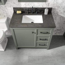 Load image into Gallery viewer, Legion Furniture Vanity Legion Furniture 36&quot; Pewter Green Finish Sink Vanity Cabinet With Blue Limestone Top WLF2136-PG