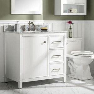 Legion Furniture Vanity Legion Furniture 36" White Finish Sink Vanity Cabinet With Carrara White Top WLF2136-W