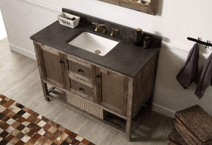 Legion Furniture Vanity Legion Furniture 48" Solid Wood Sink Vanity With Moonstone Top-No Faucet WH5148-BR