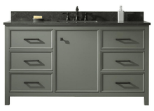 Load image into Gallery viewer, Legion Furniture Vanity Legion Furniture 60&quot; Pewter Green Finish Single Sink Vanity Cabinet With Blue Limestone Top WLF2160S-PG