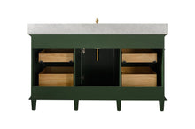 Load image into Gallery viewer, Legion Furniture Vanity Legion Furniture 60&quot; Vogue Green Finish Single Sink Vanity Cabinet With Carrara White Top WLF2260S-VG