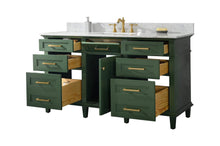 Load image into Gallery viewer, Legion Furniture Vanity Legion Furniture 60&quot; Vogue Green Finish Single Sink Vanity Cabinet With Carrara White Top WLF2260S-VG