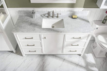 Load image into Gallery viewer, Legion Furniture Vanity Legion Furniture 60&quot; White Finish Single Sink Vanity Cabinet With Carrara White Top WLF2160S-W