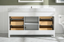 Load image into Gallery viewer, Legion Furniture Vanity Legion Furniture 60&quot; White Finish Single Sink Vanity Cabinet With Carrara White Top WLF2160S-W