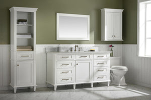Legion Furniture Vanity Legion Furniture 60" White Finish Single Sink Vanity Cabinet With Carrara White Top WLF2260S-W