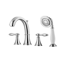 Load image into Gallery viewer, Vinnova Bathroom Faucets Polished Chrome $292.95 *Vinnova Juniper Adjustable-Center Wall-Mount Tub Faucet