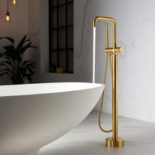 Load image into Gallery viewer, Vinnova Bathroom Faucets Vinnova Delara Freestanding Chrome Tub Faucet with Hand Shower