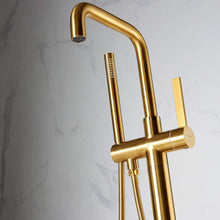 Load image into Gallery viewer, Vinnova Bathroom Faucets Vinnova Delara Freestanding Chrome Tub Faucet with Hand Shower