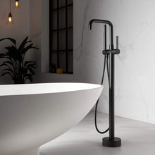 Load image into Gallery viewer, Vinnova Bathroom Faucets Vinnova Delara Freestanding Chrome Tub Faucet with Hand Shower