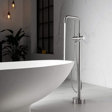 Load image into Gallery viewer, Vinnova Bathroom Faucets Vinnova Delara Freestanding Chrome Tub Faucet with Hand Shower