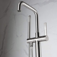 Load image into Gallery viewer, Vinnova Bathroom Faucets Vinnova Delara Freestanding Chrome Tub Faucet with Hand Shower