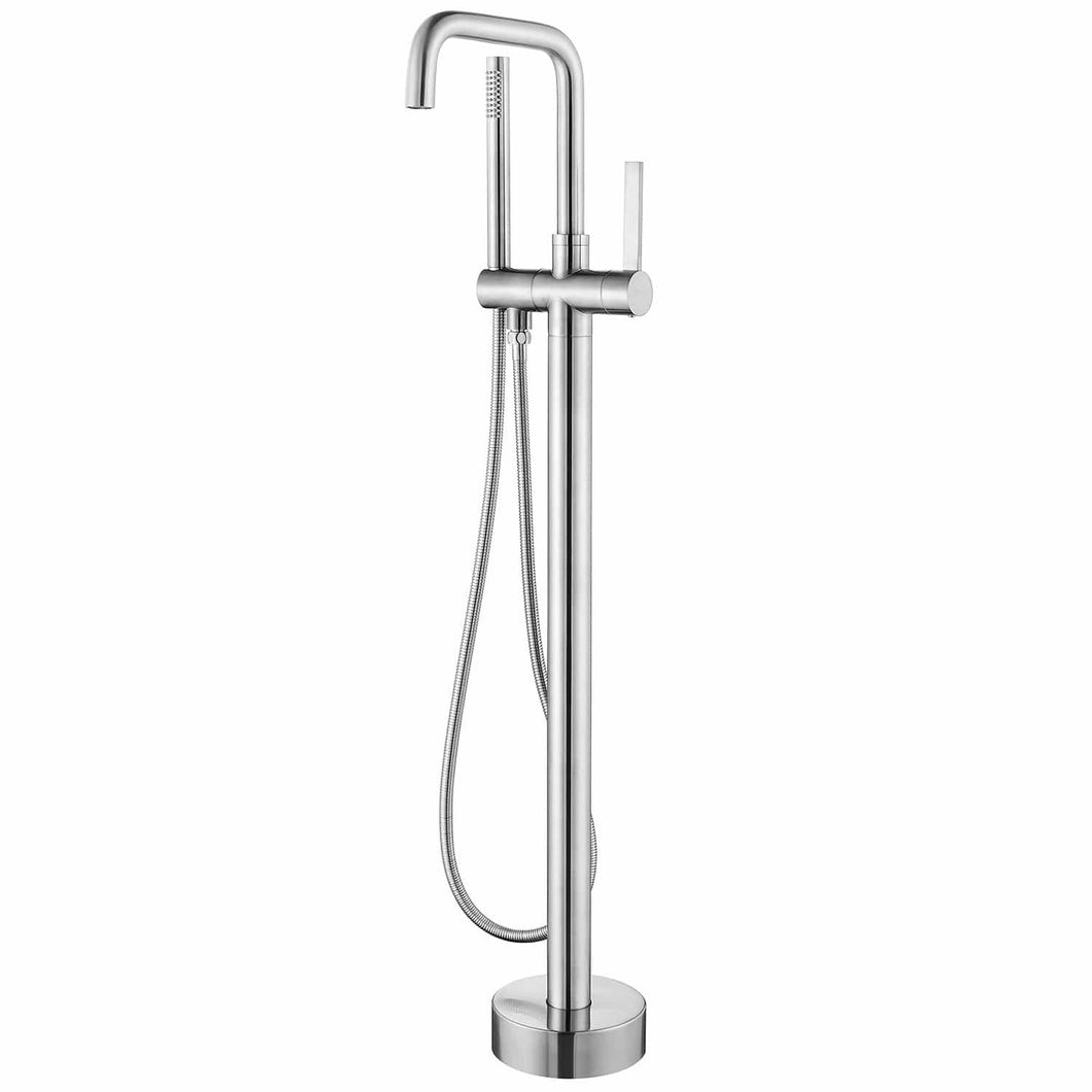 Vinnova Bathroom Faucets Vinnova Delara Freestanding Chrome Tub Faucet with Hand Shower