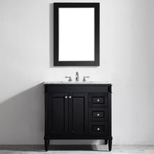 Load image into Gallery viewer, Vinnova Vanity 36&quot; With Mirror $1,050.00 Vinnova Catania 36&quot; Vanity in Espresso with Carrara White Marble Countertop With Mirror