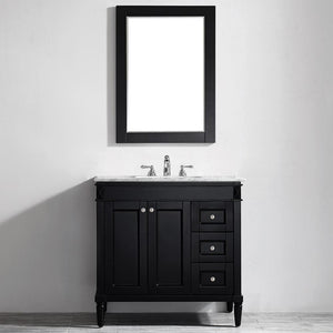 Vinnova Vanity 36" With Mirror $1,050.00 Vinnova Catania 36" Vanity in Espresso with Carrara White Marble Countertop With Mirror