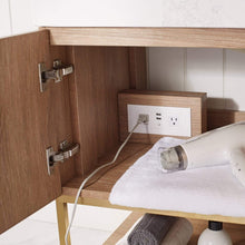 Load image into Gallery viewer, Vinnova Vanity Vinnova Alistair 36&quot; Single Vanity in North American Oak with White Grain Stone Countertop With Mirror