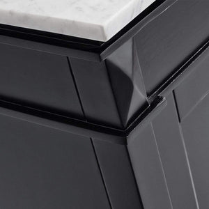 Vinnova Vanity Vinnova Catania 36" Vanity in Espresso with Carrara White Marble Countertop With Mirror