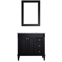 Load image into Gallery viewer, Vinnova Vanity Vinnova Catania 36&quot; Vanity in Espresso with Carrara White Marble Countertop With Mirror