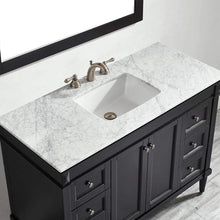 Load image into Gallery viewer, Vinnova Vanity Vinnova Catania 48&quot; Vanity in Espresso with Carrara White Marble Countertop With Mirror