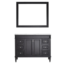 Load image into Gallery viewer, Vinnova Vanity Vinnova Catania 48&quot; Vanity in Espresso with Carrara White Marble Countertop With Mirror