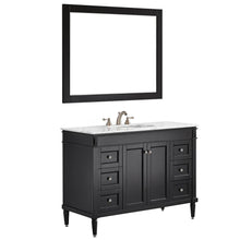 Load image into Gallery viewer, Vinnova Vanity Vinnova Catania 48&quot; Vanity in Espresso with Carrara White Marble Countertop With Mirror
