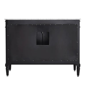 Vinnova Vanity Vinnova Catania 48" Vanity in Espresso with Carrara White Marble Countertop With Mirror