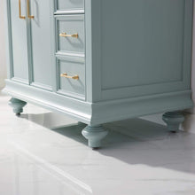 Load image into Gallery viewer, Vinnova Vanity Vinnova Charlotte 36&quot; Vanity in Finnish Green with Carrara White Composite Stone Countertop Without Mirror