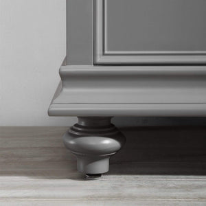 Vinnova Vanity Vinnova Charlotte 36" Vanity in Grey with Carrara Quartz Stone Top With Mirror