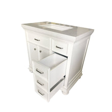 Load image into Gallery viewer, Vinnova Vanity Vinnova Charlotte 36&quot; Vanity in White with Carrara Quartz Stone Top With Mirror