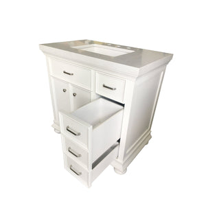 Vinnova Vanity Vinnova Charlotte 36" Vanity in White with Carrara Quartz Stone Top With Mirror